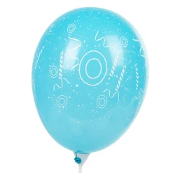 Ballon de baudruche chiffre 0 multicolore x8-Gifi Online
