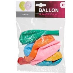 Ballon de baudruche chiffre 4 multicolore x8-Gifi