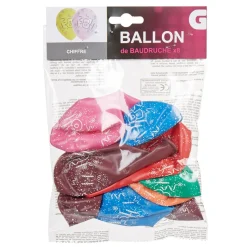 Ballon de baudruche chiffre 8 multicolore x8-Gifi Sale