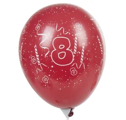 Ballon de baudruche chiffre 8 multicolore x8-Gifi Sale