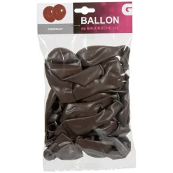 Ballon de baudruche marron chocolat x20-Gifi Outlet