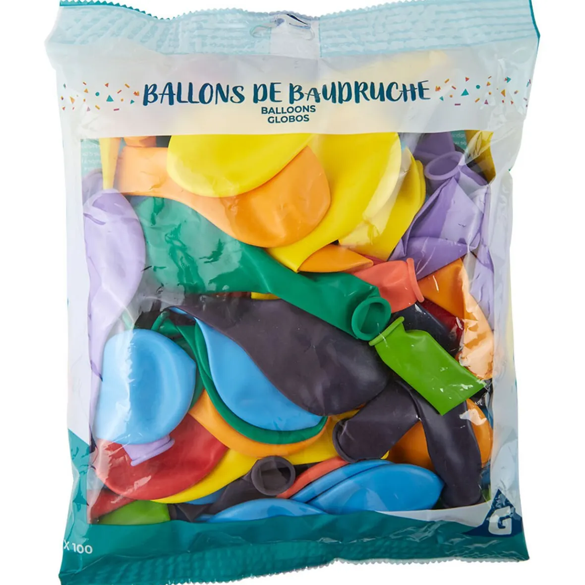 Ballon de baudruche multicolore x100-Gifi Online