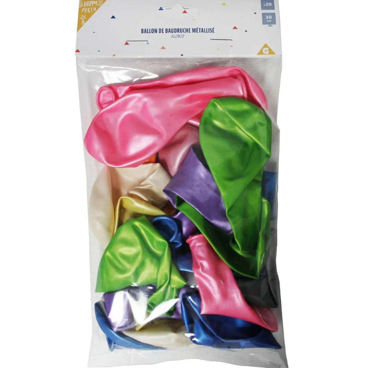 Ballon de baudruche nacré multicolore x20-Gifi Outlet