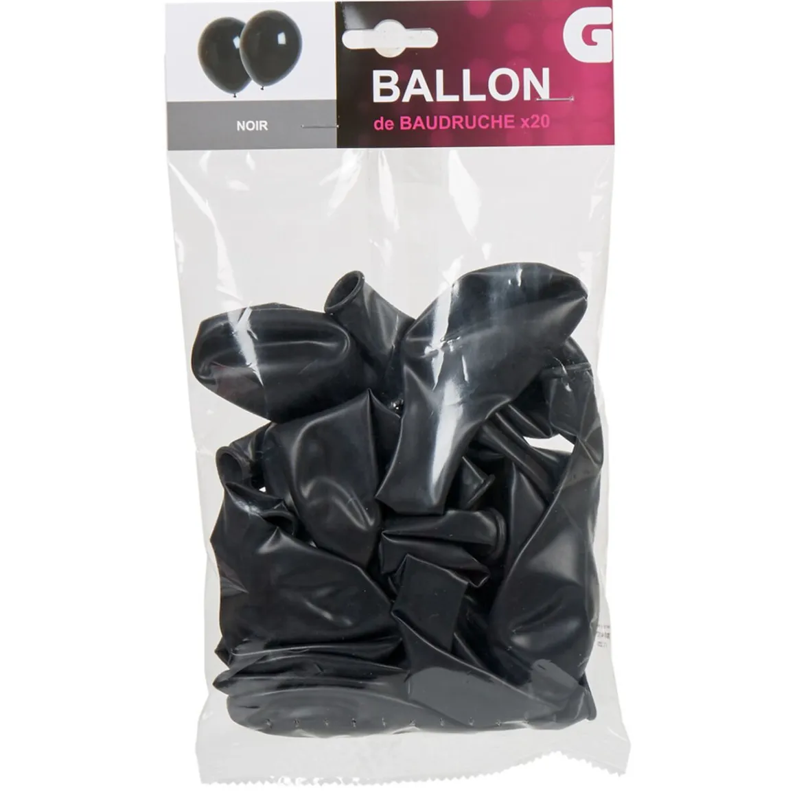 Ballon de baudruche noir x20-Gifi Discount