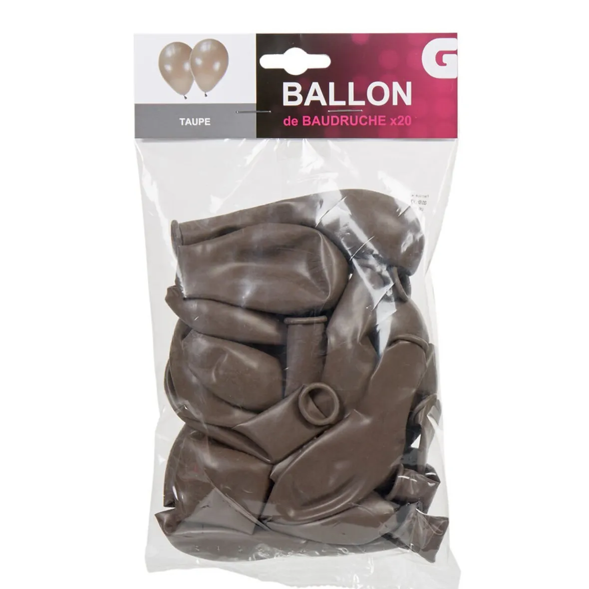 Ballon de baudruche taupe x20-Gifi