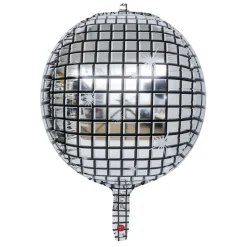 Ballon en 4D disco argenté 36cm-Gifi Sale
