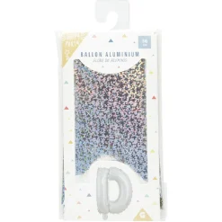 Ballon forme lettre D, aluminium-Gifi New