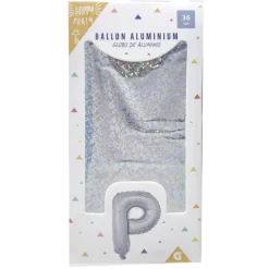 Ballon forme lettre P, aluminium-Gifi New