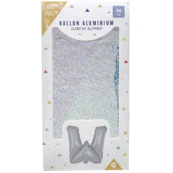 Ballon forme lettre W, aluminium-Gifi New