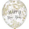 Ballon H30cm avec confettis transparent doré x6-Gifi Best