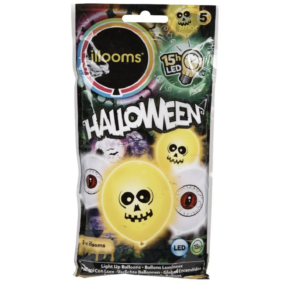Ballon led Halloween squelette X5-Gifi Hot