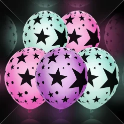 Ballon lumineux LED Illooms motifs étoiles x5-Gifi Outlet