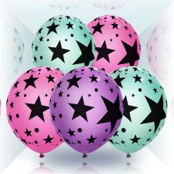 Ballon lumineux LED Illooms motifs étoiles x5-Gifi Outlet