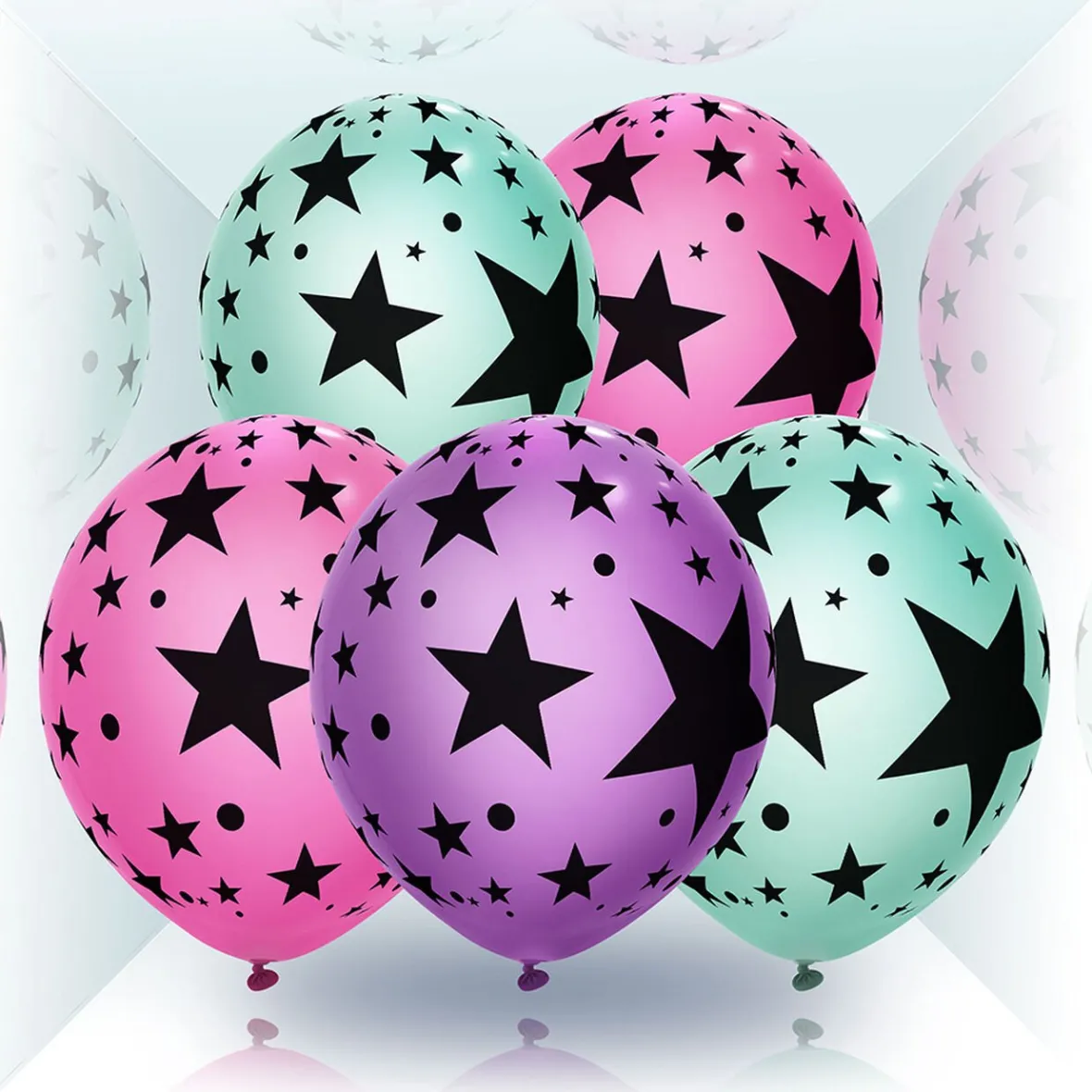 Ballon lumineux LED Illooms motifs étoiles x5-Gifi Outlet