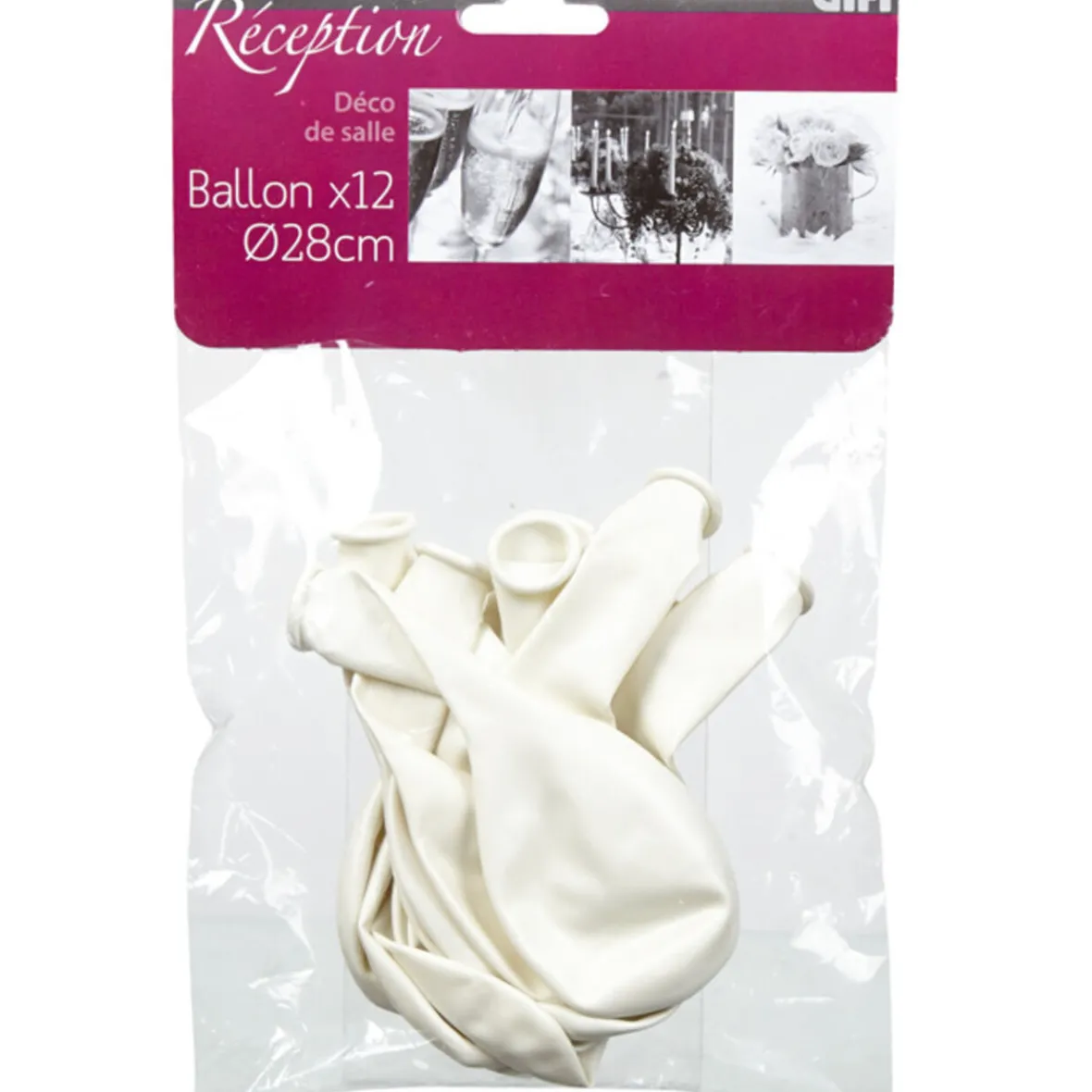 Ballon mariage blanc x12-Gifi Discount