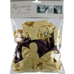 Ballon mariage bordeaux et ivoire x100-Gifi Discount