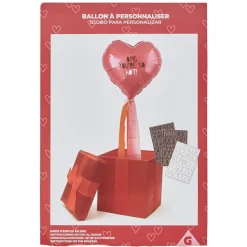Ballon Saint Valentin forme coeur lettres personnalisables-Gifi Online
