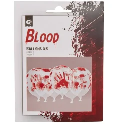 Ballons transparents Blood x6-Gifi
