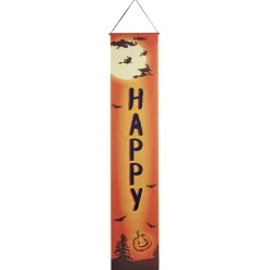 Bannière verticale inscription Happy Halloween 40xH200cm x2-Gifi