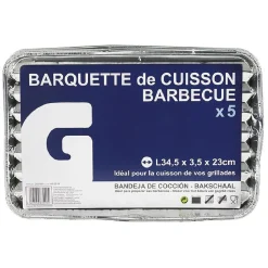 Barquette aluminium pour barbecue x5-Gifi