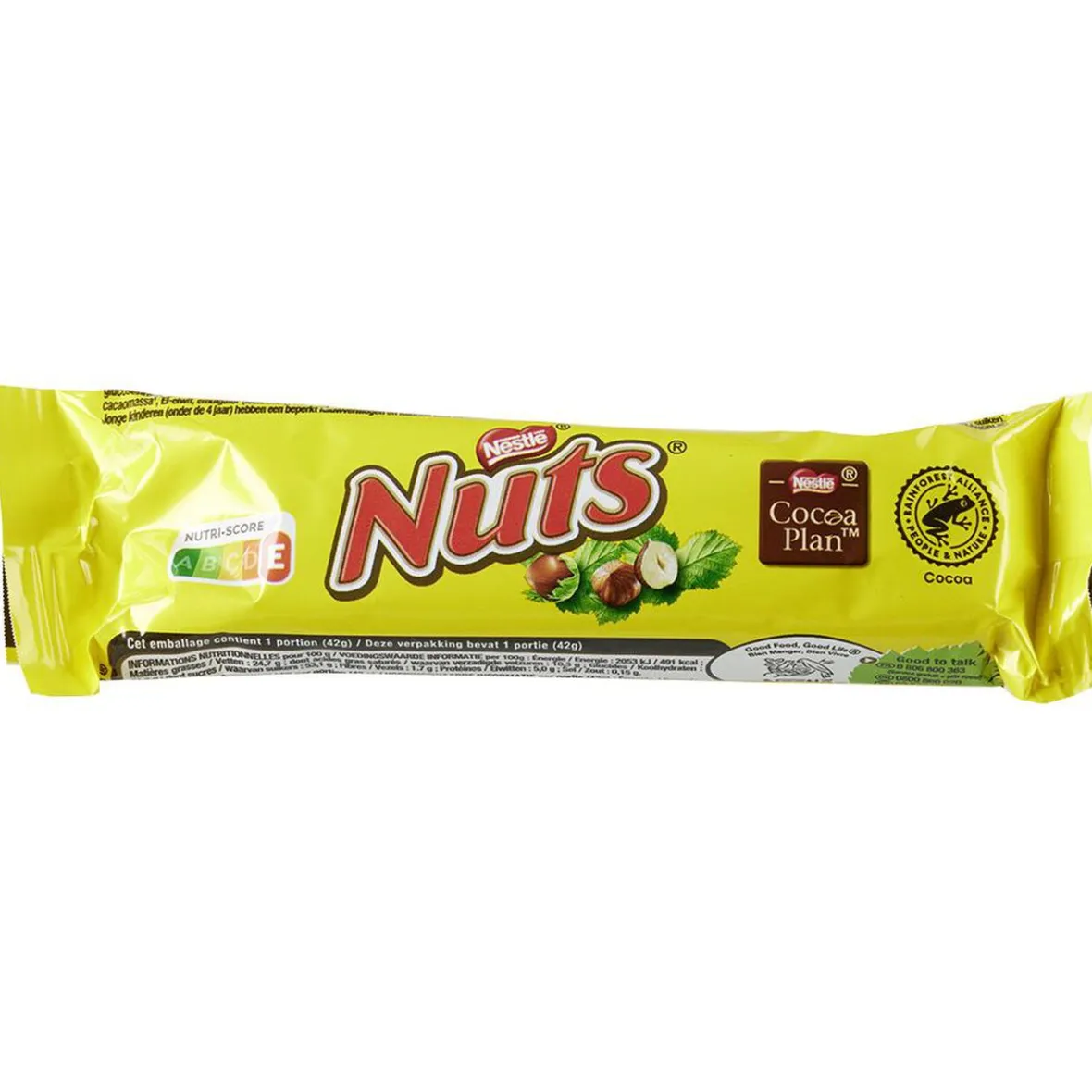 Barre chocolatée Nuts Nestlé individuel 42g-Gifi New