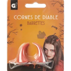 Barrette corne de diable Halloween x2-Gifi Best
