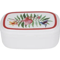 Bento blanc décor fleurs et feuilles-Gifi New