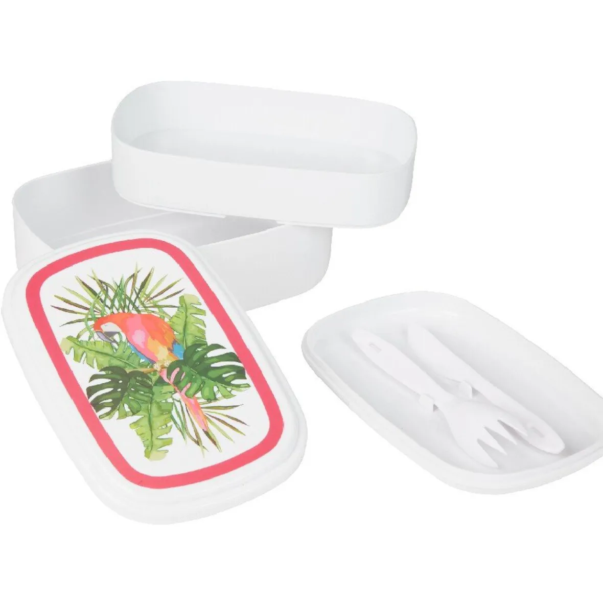 Bento lunch box plastique perroquet exotique-Gifi Online