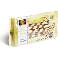 Biscuit roulé gaufrette fourée cacao 160gr-Gifi