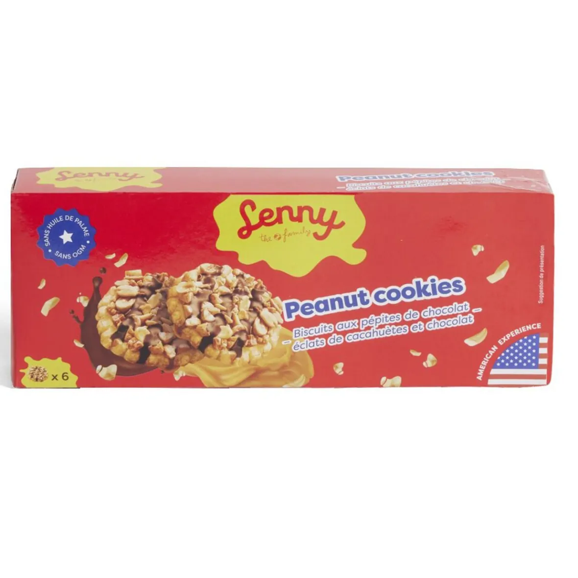 Biscuits Lenny pépites de chocolat et éclats de cacahuète 150gr-Gifi New