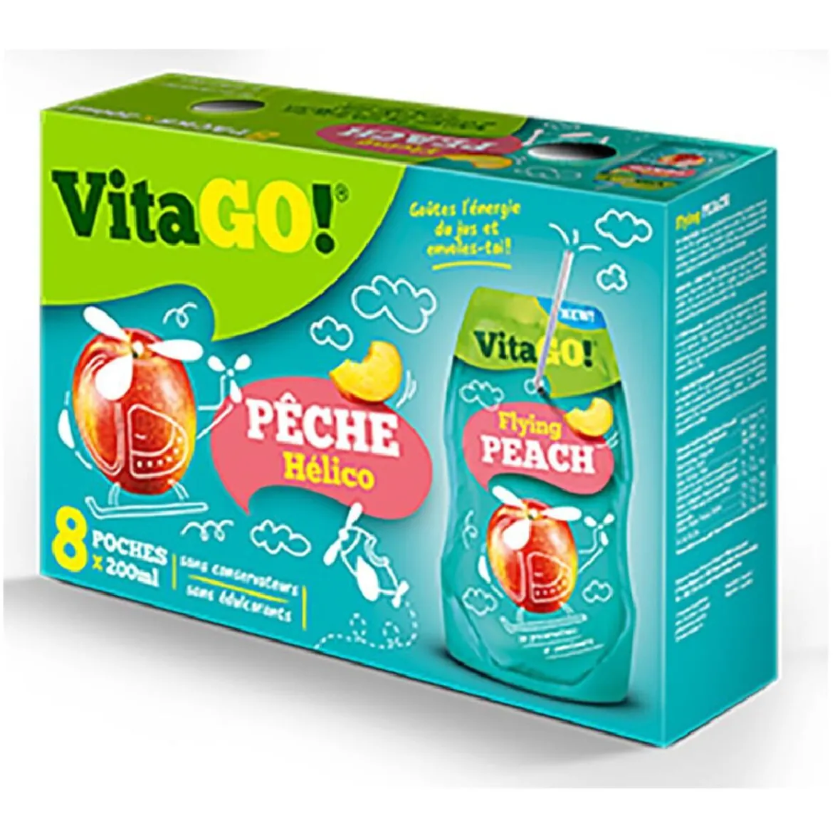 Boisson pêche Vitago 20cl x8-Gifi Best
