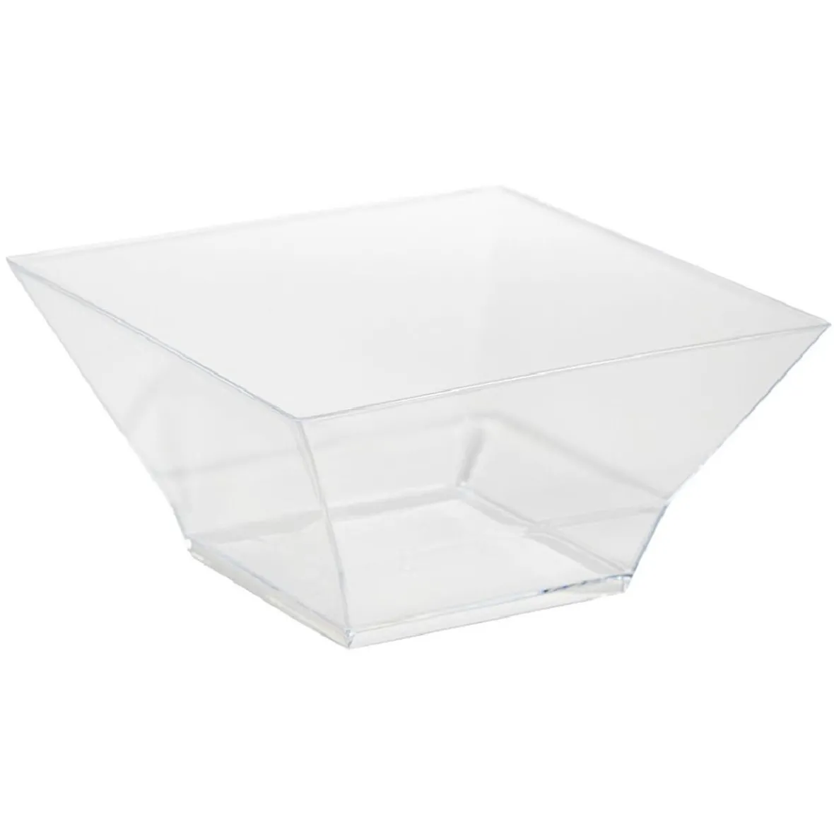 Bol plastique carré transparent 12,4x12,4xH6,4 cm x12-Gifi New