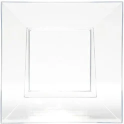 Bol plastique carré transparent 12,4x12,4xH6,4 cm x12-Gifi New