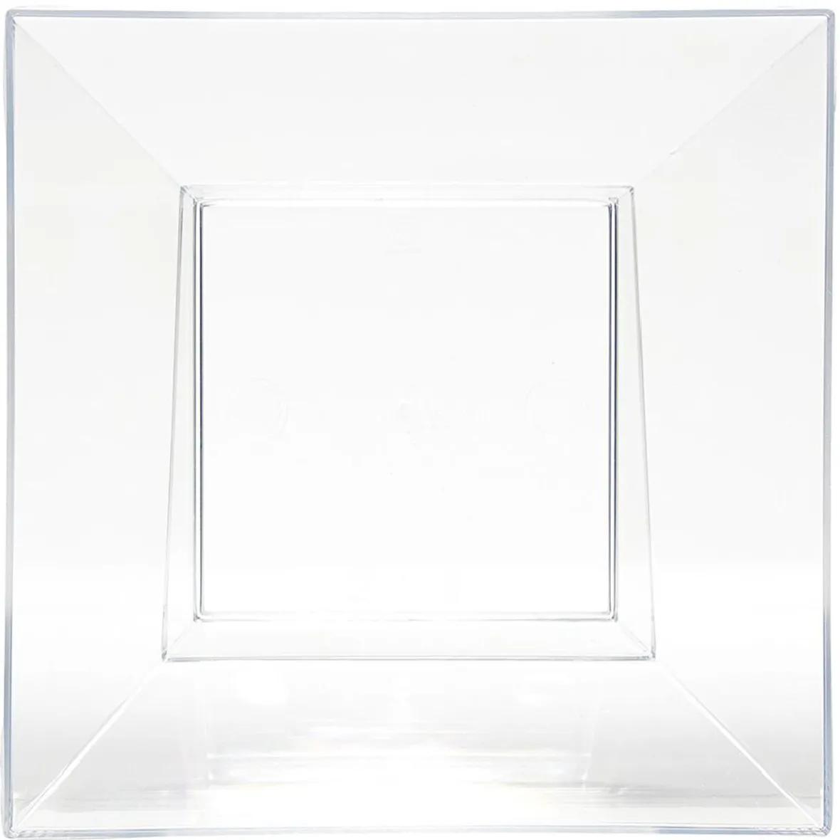 Bol plastique carré transparent 12,4x12,4xH6,4 cm x12-Gifi New