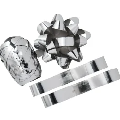 Bolduc noeud et rubans argenté-Gifi Outlet