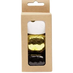 Bolduc Noël noir blanc doré L.10m x3-Gifi