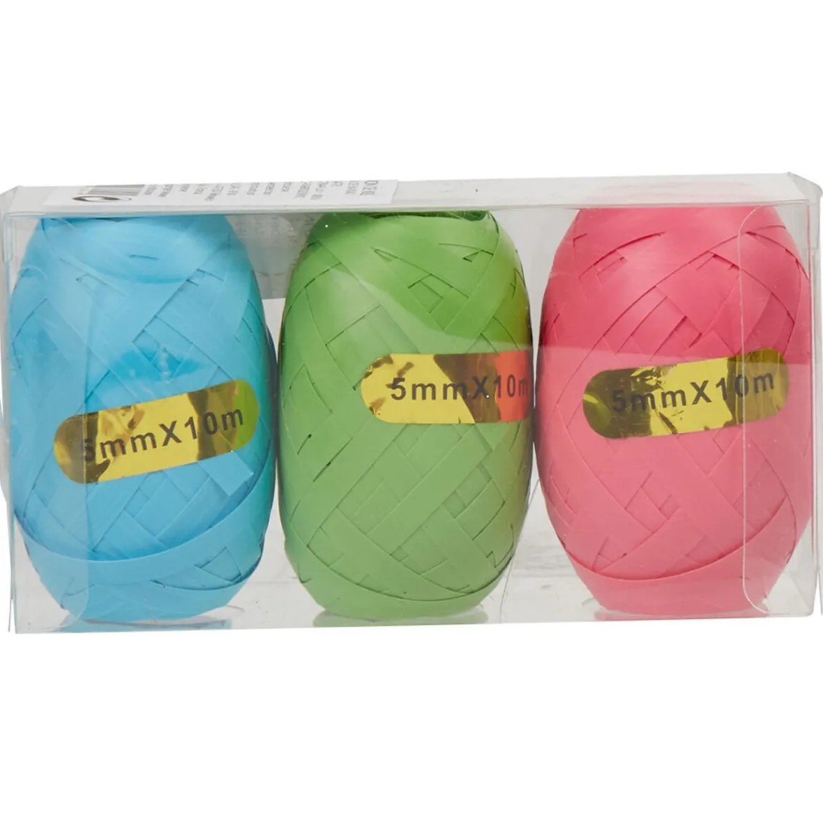 Bolduc rose vert et bleu fluo 10 m x3-Gifi New