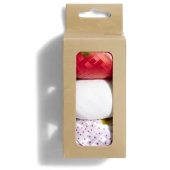 Bolduc rouge blanc et traditionnel 10m x3-Gifi Clearance