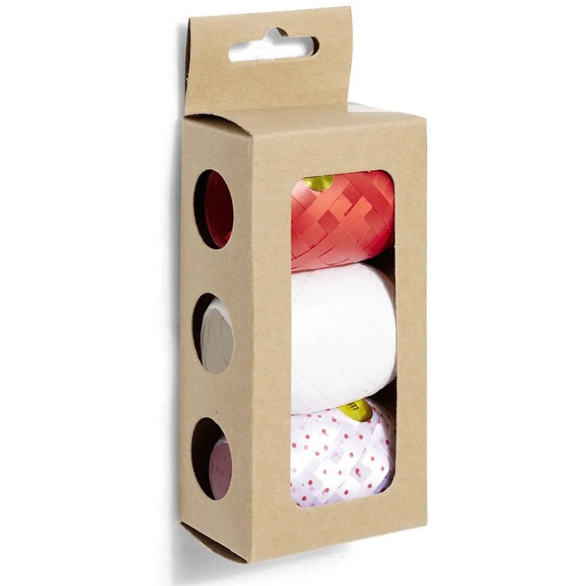 Bolduc rouge blanc et traditionnel 10m x3-Gifi Clearance