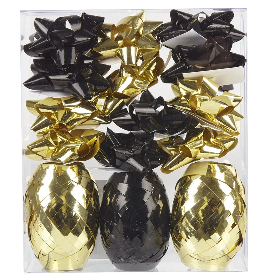 Bolduc x3 et noeud x12 doré noir-Gifi Clearance