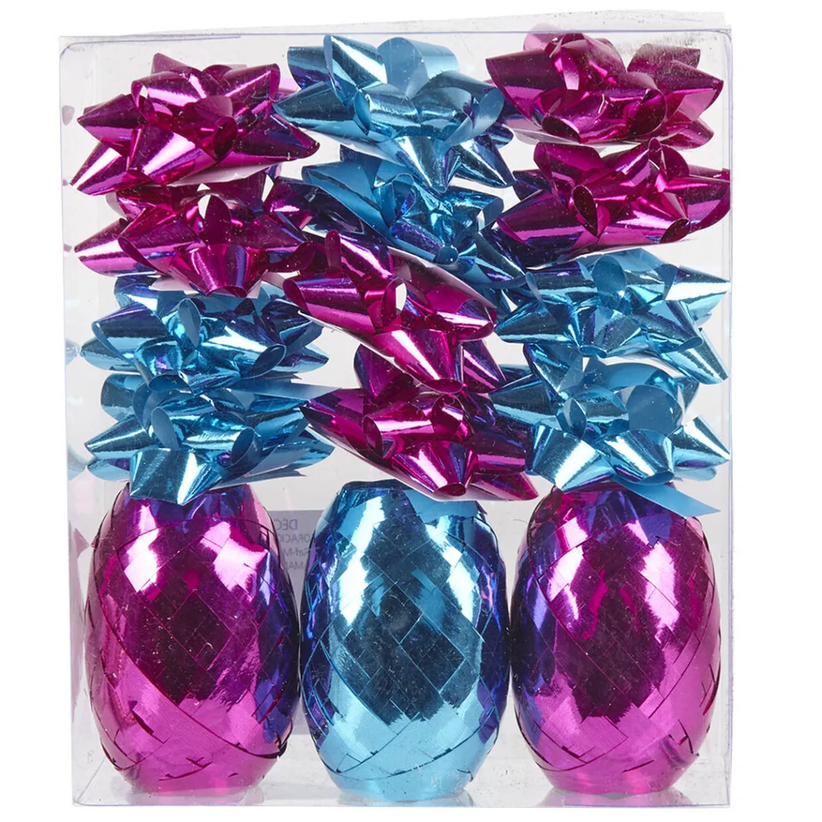 Bolduc x3 et noeud x12 rose et bleu-Gifi Sale