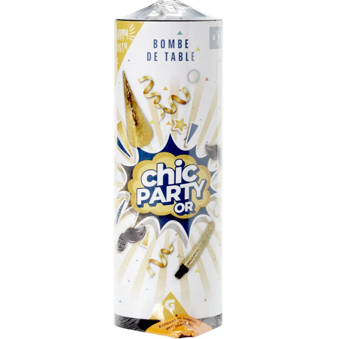Bombe de table 4 personnes argenté ou doré-Gifi Outlet