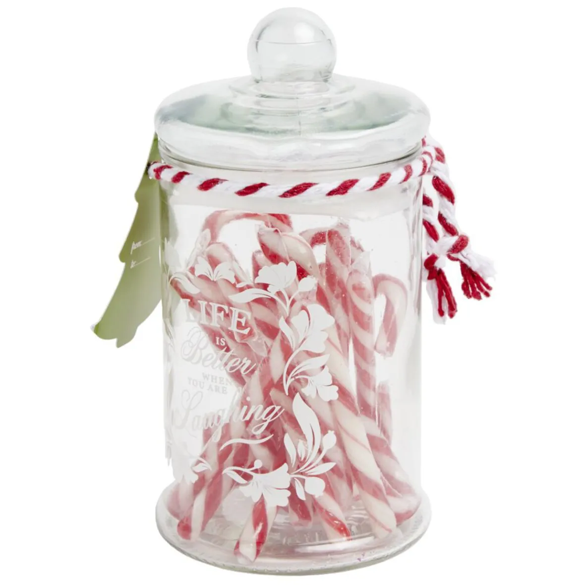 Bonbonnière de Noël avec sucres d'orge Ø13xH18 cm-Gifi Discount