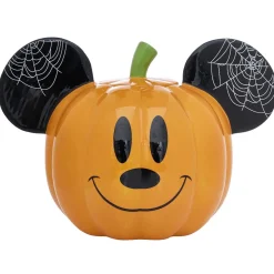 Bonbonnière Disney Mickey citrouille orange et noir 2 faces Ø14xH18cm-Gifi Best