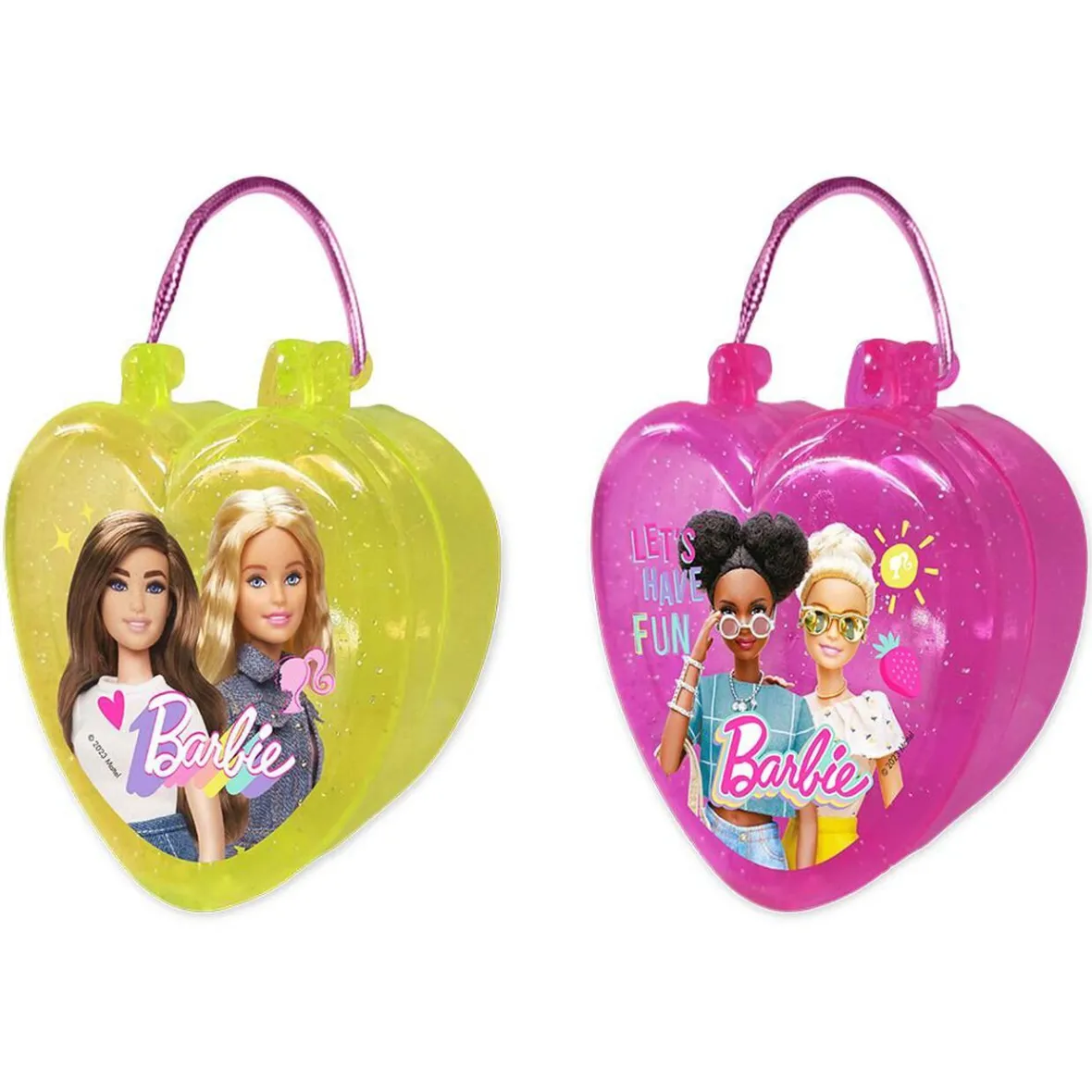 Bonbons et autocollants Barbie dans boîte forme coeur 10g-Gifi Hot