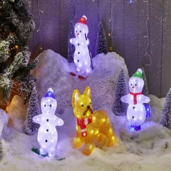 Bonhomme de neige lumineux 30 LED-Gifi New