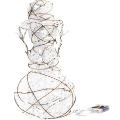 Bonhomme de neige lumineux 10 LED blanc chaud H40,5 cm-Gifi New