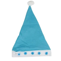 Bonnet de Noël adulte bleu lumineux-Gifi Online