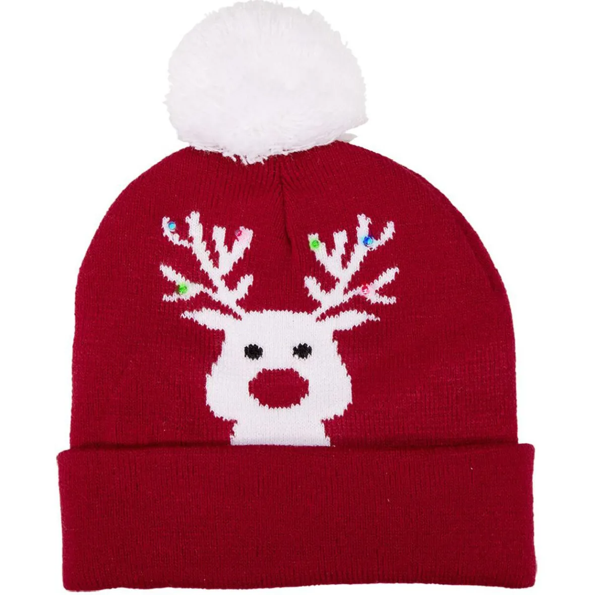 Bonnet de Noël Adulte en tricot lumineux-Gifi Online