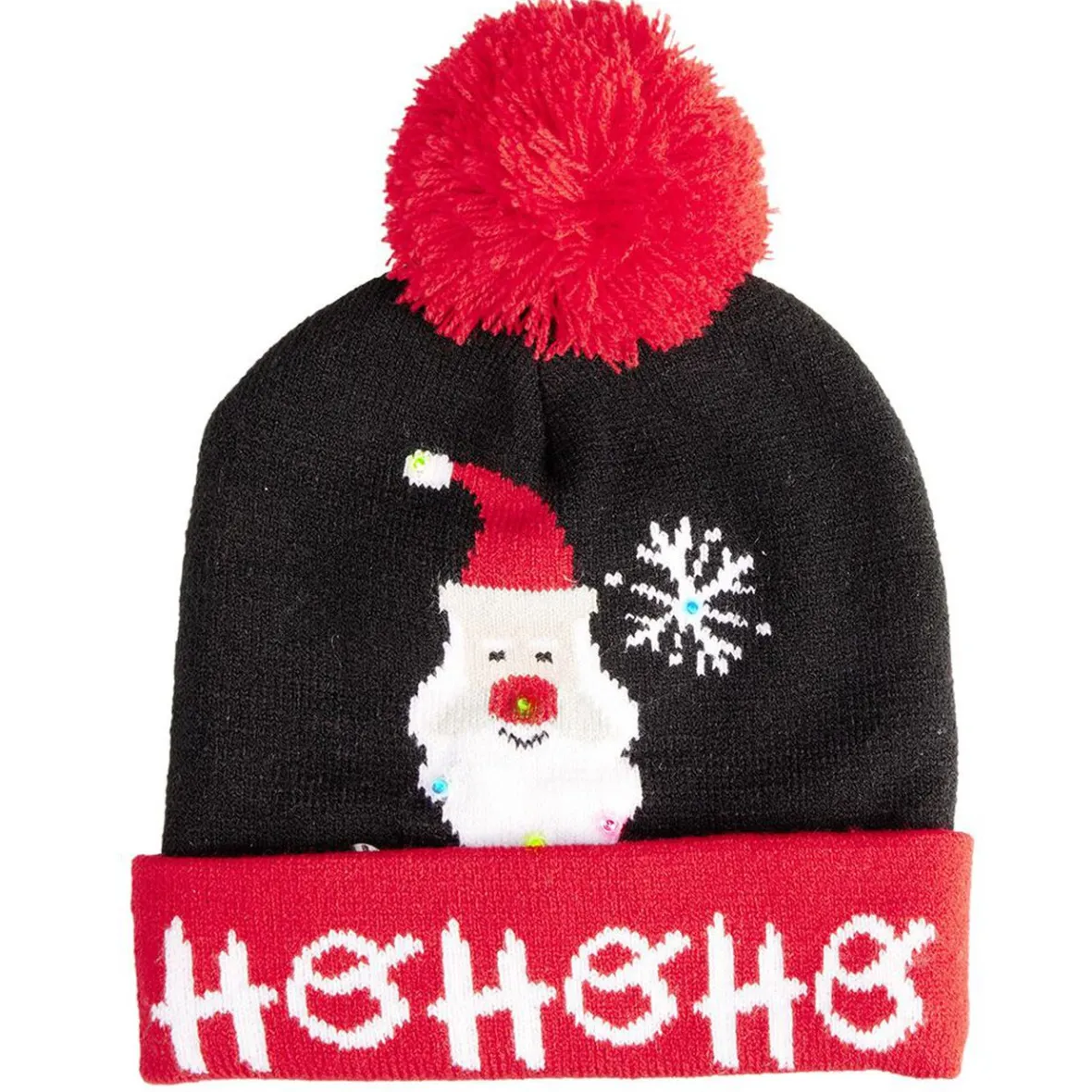 Bonnet de Noël Adulte en tricot lumineux-Gifi Online